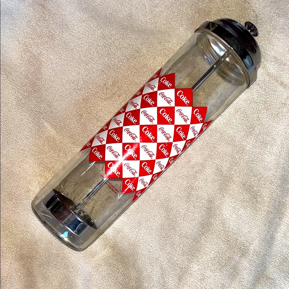 Coke A Cola Straw Dispenser -Vintage